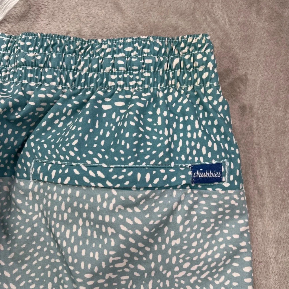 Chubbies Swim Trunks Mens XL Blue‎ Colorblock Speckled Mesh Lined Drawstring